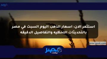 استثمر الآن: أسعار الذهب اليوم السبت في مصر بالتحديثات اللحظية والتفاصيل الدقيقة